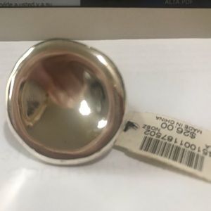 NWT Chico's Silver color ring elastic Sz6